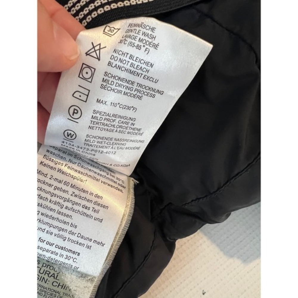 Bogner Fire + Ice Puffer Jacket Women US 8 Black Fur Trim Hood Down Fill - Picture 16 of 16